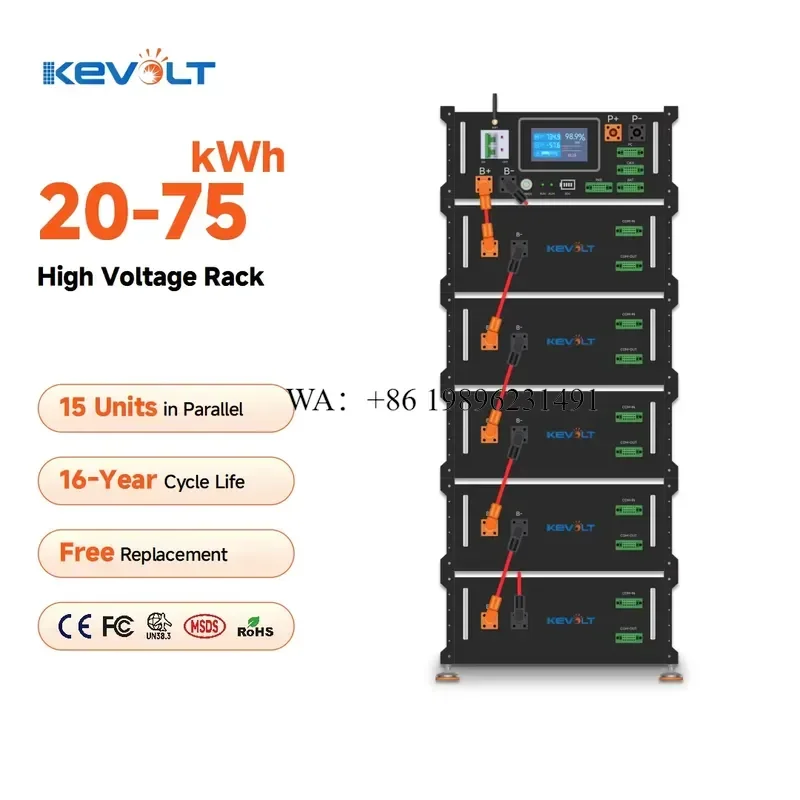 KEVOLT 10kW 20kW 25kW Solar Panels With Batterie Lithium and Inversor Solar Hibrido High Voltage Lithium Ion Batteries Pack