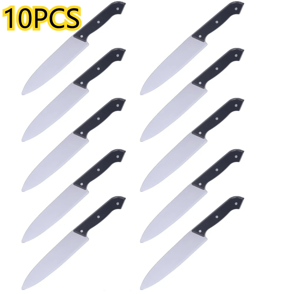 

10 шт., реквизит для оружия на Хэллоуин, пластиковый инструмент для выступления на сцене, детская игрушка, реактивный кухонный нож, топор Chopstis, креативные игрушки для розыгрышей