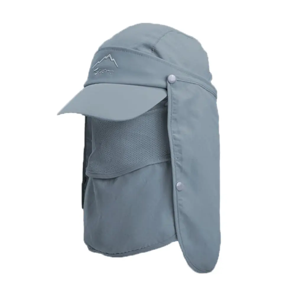 

Wide Brim Hat UV Protection Cap Deep Gray Fishing Hat Lightweight Outdoor Travel Hunting Gardening Portable Men Women Sun Cover