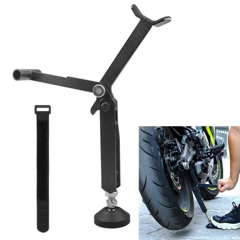 Motorcycle Wheel Support,Wheel Lift Stand Adjustable Side Kickstands Swingarm Support Tyre Repair Tool X37F
