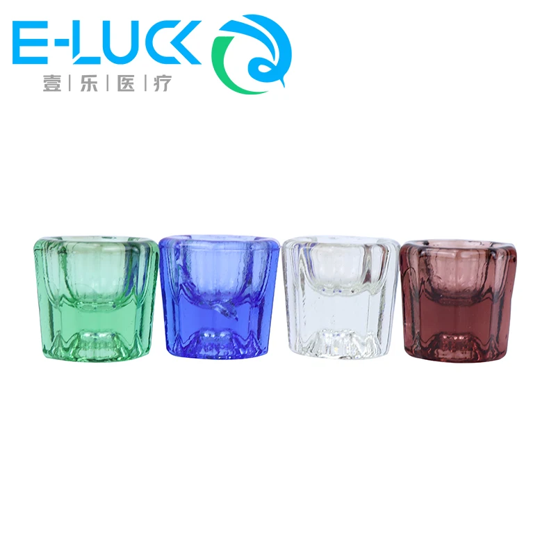 1Pc Dental Glass Octagon Cup Dentistry Mixing Bowls Glass   Reconcile Dentistry Materials Container For Dentist Lab