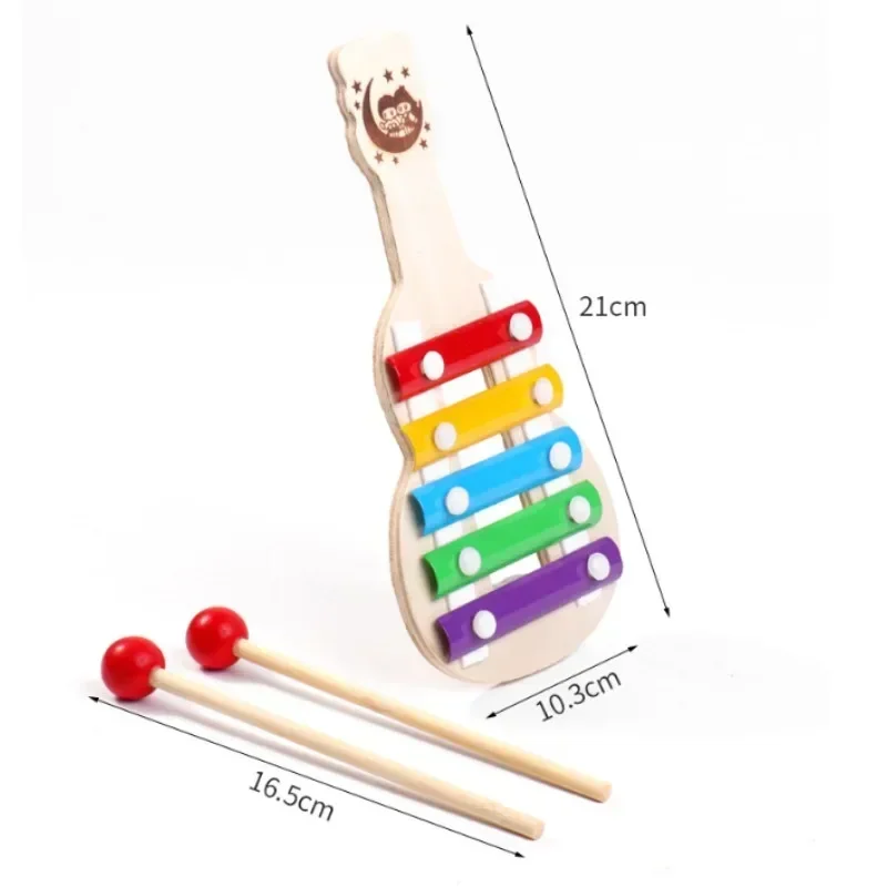 Juguetes Montessori de madera para bebé, instrumento musical de xilófono, preescolar, aprendizaje temprano, 0 a 12 meses