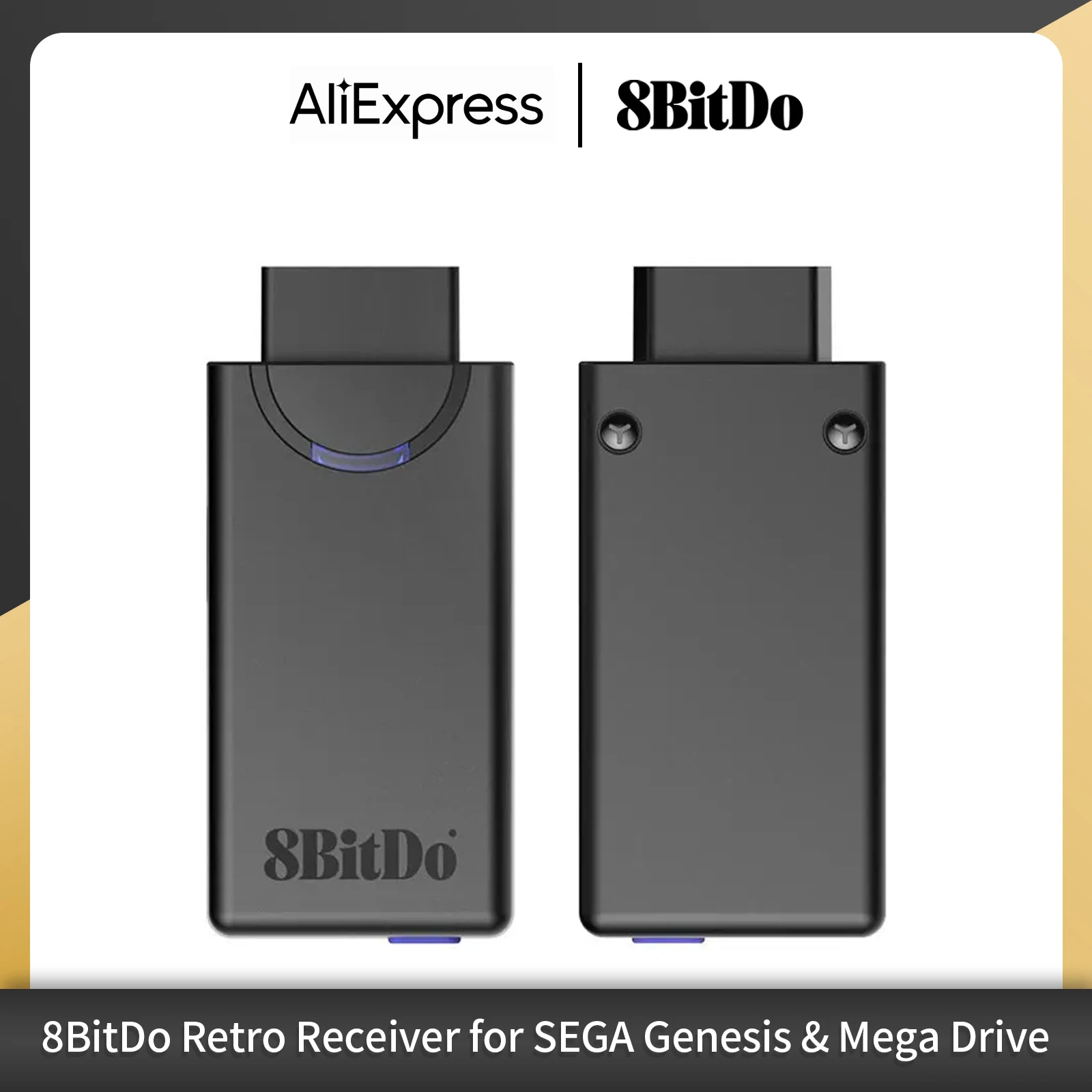 8BitDo Wireless Bluetooth Receiver Adapter for SEGA Genesis for Mega Drive for Wii U Pro/ Switch Pro/ PS4/PS3