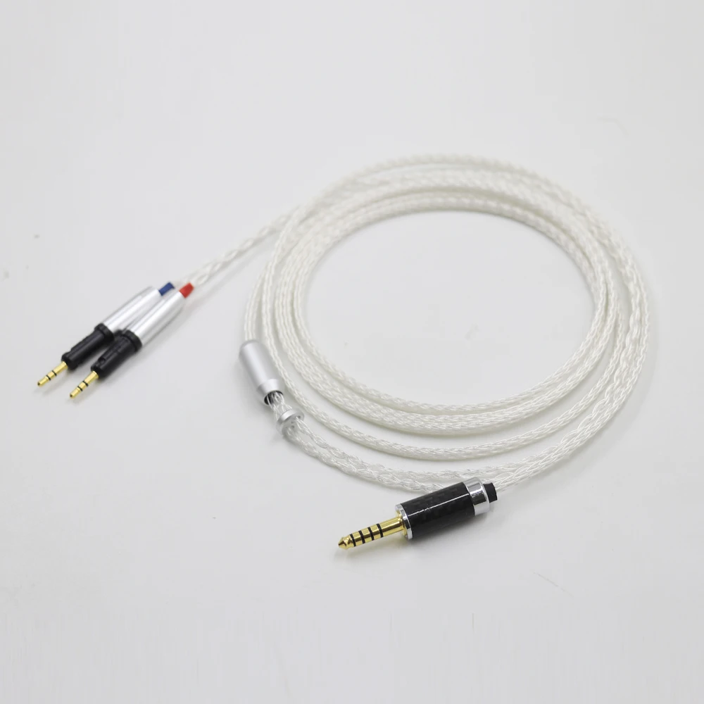 HiFi Audio 4.4mm 2.5mm Balanced 16 Core Pure Silver Headphone Upgrade Cable Cord For ATH-R70X R70X R70X5 Earphone