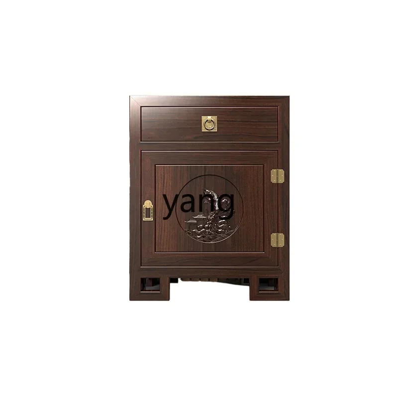 LH New Chinese Solid Wood Invisible Bedroom Smart Premium Safe Home Bedside Table Safe