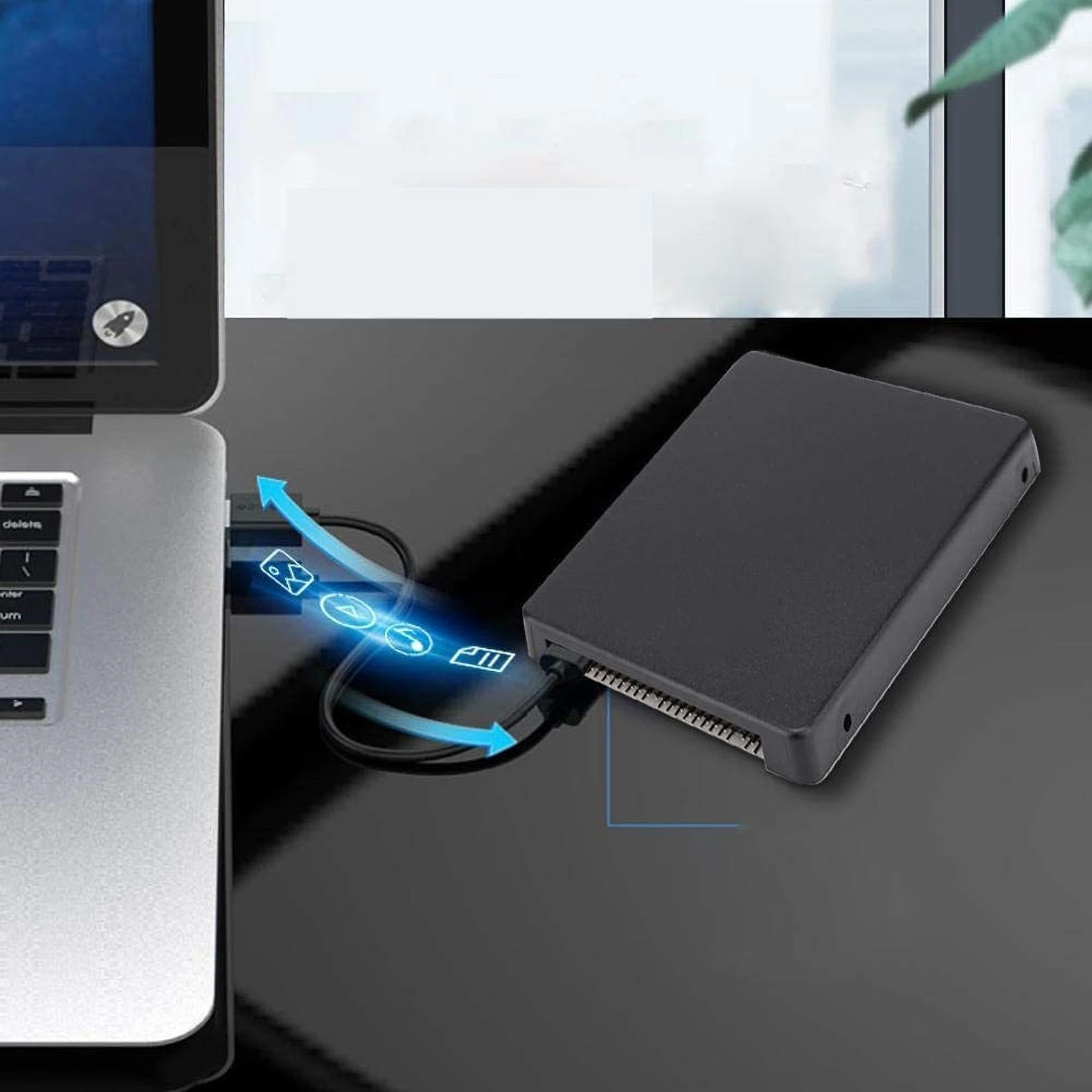 MSATA 44PIN ถึง 2.5 นิ้ว IDE HDD SSD MSATA เป็นการ์ดแปลงอะแดปเตอร์ PATA พร้อมเคส