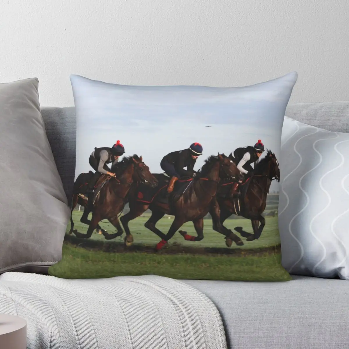 

Racehorses Working At Newmarket Pillowcase Polyester Linen Velvet Printed Zip Decor Throw Pillow Case Home Cushion Cover