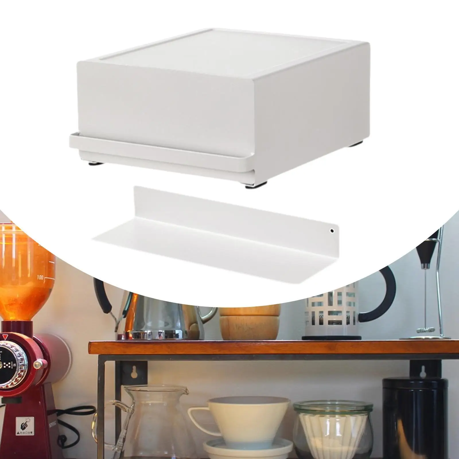 Coffee Pod Storage Drawer Carbon Steel Capsule Holder Sliding Organizer for Home Office Kitchen Coffee Bar Cups and Accessories