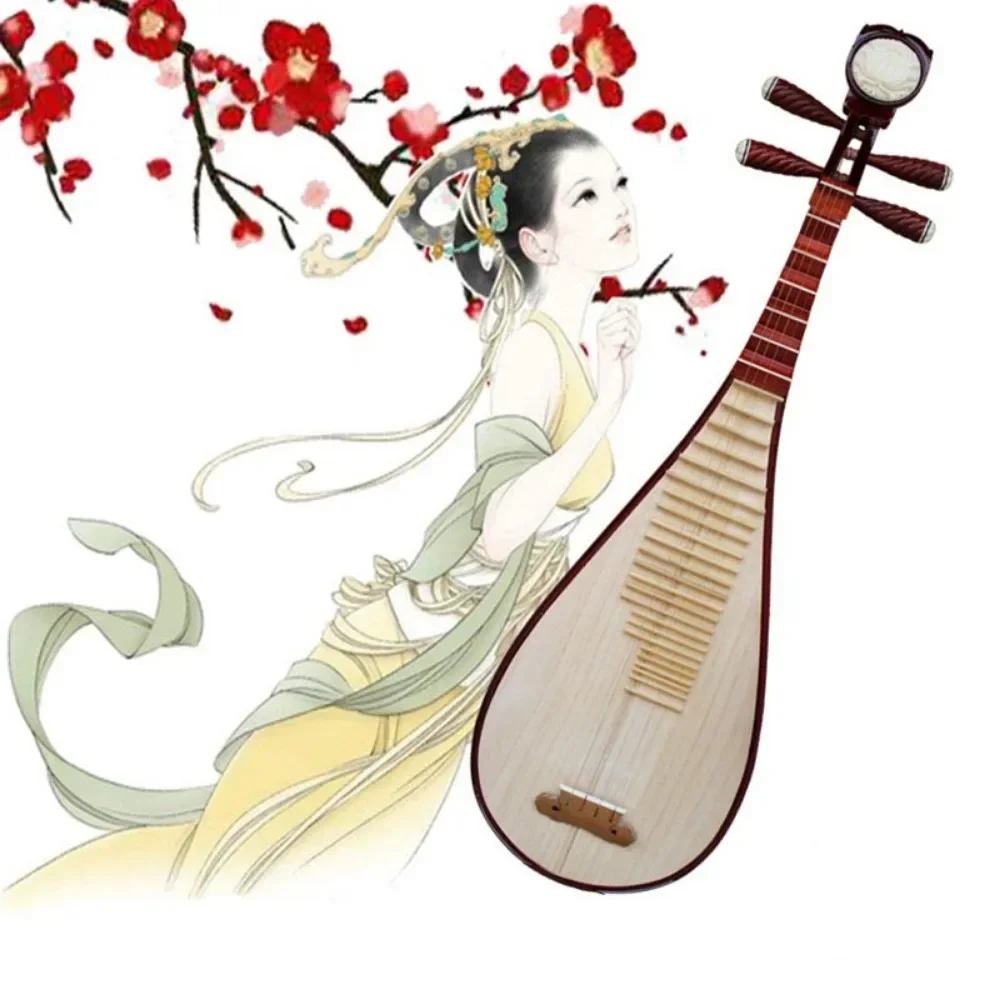 Professional Pipa Chinese Ethnic Music Instrument Aldult Lute Traditional Oriental Stringed Musical Instruments with Accessories