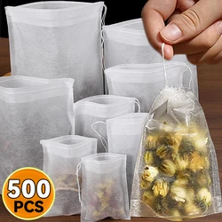 Non-woven Disposable Teabags Empty Filter Bag for Coffee Spice Tea Filters with Drawstring Tea Bags Kitchen Teaware Wholesale