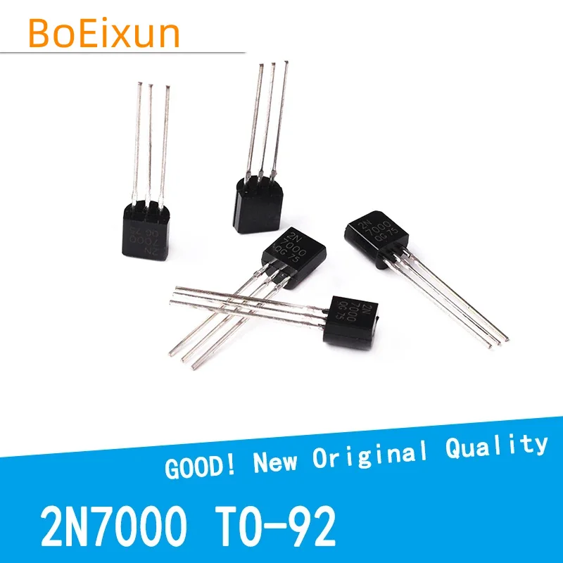 20 unids/lote 2N7000 N7000 TO92 Transistor MOSFET de señal pequeña 60 voltios Canal N 0.3A 60V TO-92 nuevo Chipset Original de buena calidad
