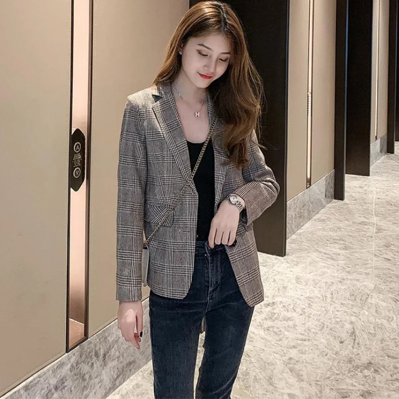 Women\'s Blazer Suits Tailoring Luxury Coat High Quality Fall Outfits Blazers Clothing Trend 2024 Korean Jacket For Women Casual