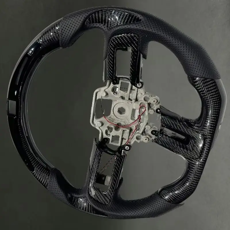 With Black Carbon Fiber For Ford Mustang Steering Wheel 2015 2020 with LED Display Drop Shipping for Ford Mustang 2018 2016