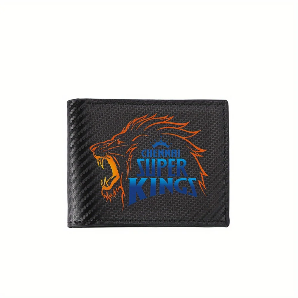 

Мужские кошельки с логотипом Roaring Lion Chennai Super Kings, простые деловые, современные, стильные, с принтом, подарки для отца, парня Ch