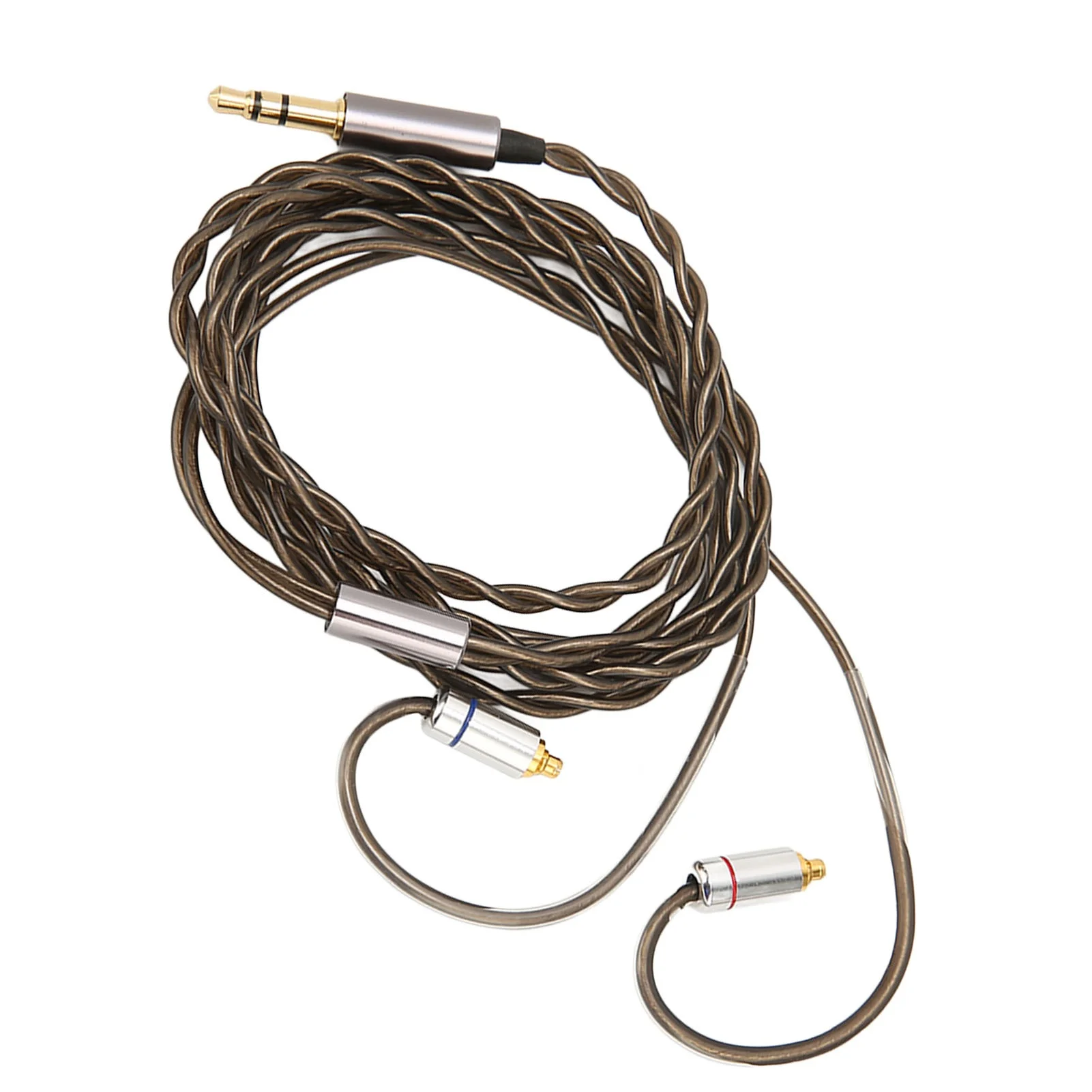 MMCX Earphone Cable 3.5mm Plug Silver Plated Copper Core Earbuds Upgrade Wire for Sennheiser IE300 IE600 IE900 3.9ft