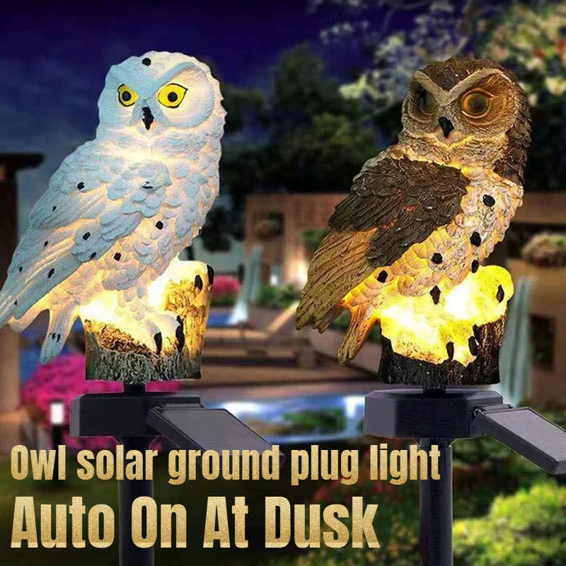 

4PCS Solar Lamp Owl Animal Garden Lights Solar Powered Led Light Outdoor Garden Decoration Lamp Waterproof Decorative Lighting