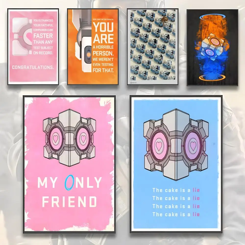 

Portal Game Poster Premium Aesthetic Waterproof for Living Room Bar House Decor Modern Wall Art Sticker Best Gift