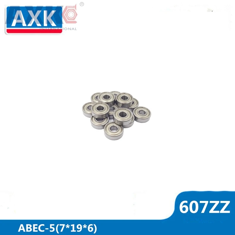 

AXK 607ZZ Bearing ABEC-5 10PCS 7x19x6 MM Miniature 607Z Ball Bearings 607 ZZ EMQ Z3 V3