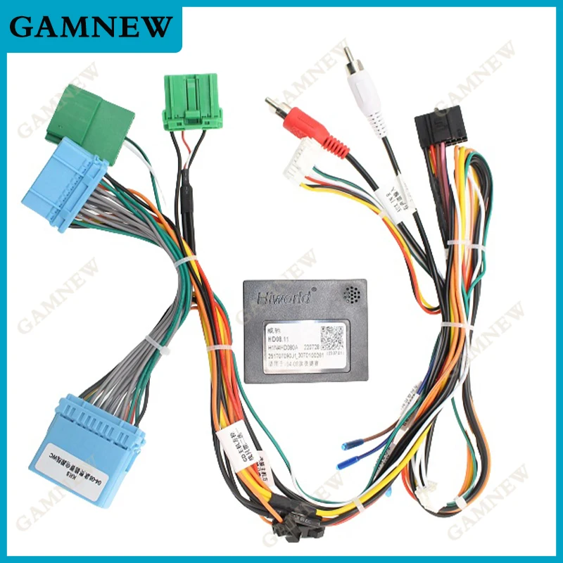 Car 16pin Wiring Harness Adapter Canbus Box Decoder Android Radio Power Cable For Honda Odyssey 2004-2008 HD08.11