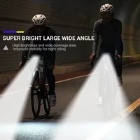 9LED Cycling Torch Type C Rechargeable Bike Flashlights Ultralight Handlebar Lights Outdoor Whaterproof Lantern for Bicycle 2