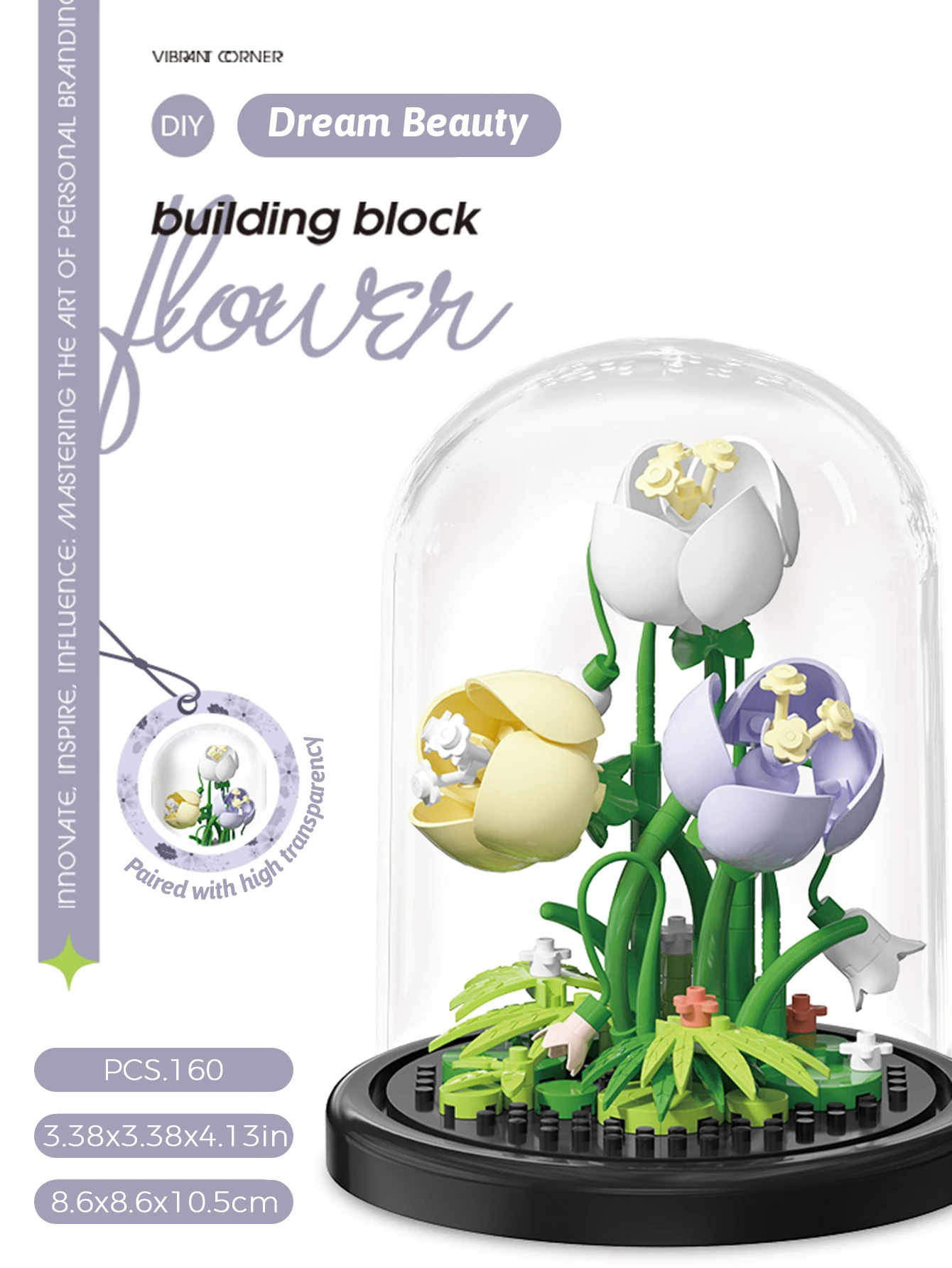 Mikro partikel Baustein Bouquet handgemachtes Geschenk, Kinder Puzzle Spielzeug handgemachte DIY Sonnenblume Desktop-Dekoration Ornament – Detail 10