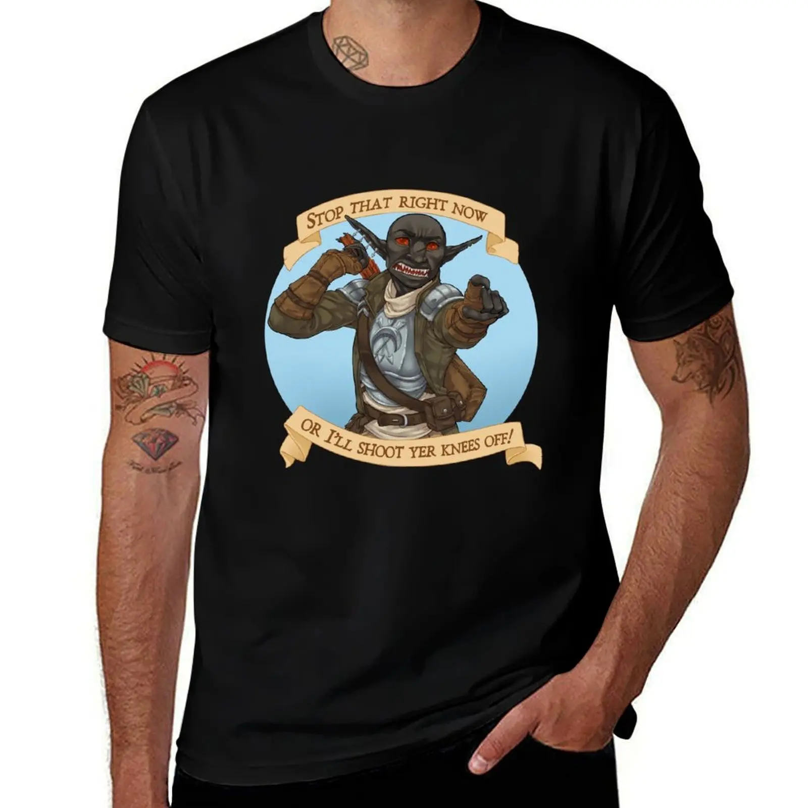 Grizzop drik acht Amsterdam - Rusty Quill Gaming T-Shirt Comfortable Basic Crew Neck Tee T-Shirt