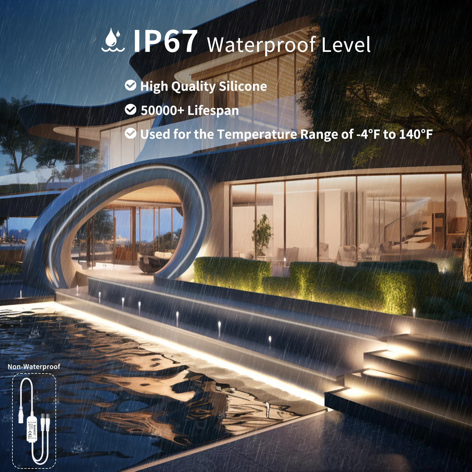 Neon LED Strip 8m 16m 24V 120leds/m LED Strip Dimmable 3000K 6500K Waterproof Flexible Silicone LED Strip For Outdoor Lights