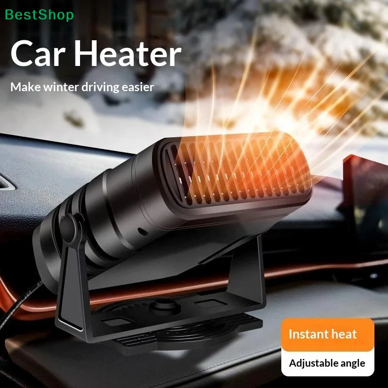 1Pcs Anti Fog 360 Adjustable Auto Fan Dual Mode Portable 12V Car Heater Fast Heating Windshield Defroster Demister