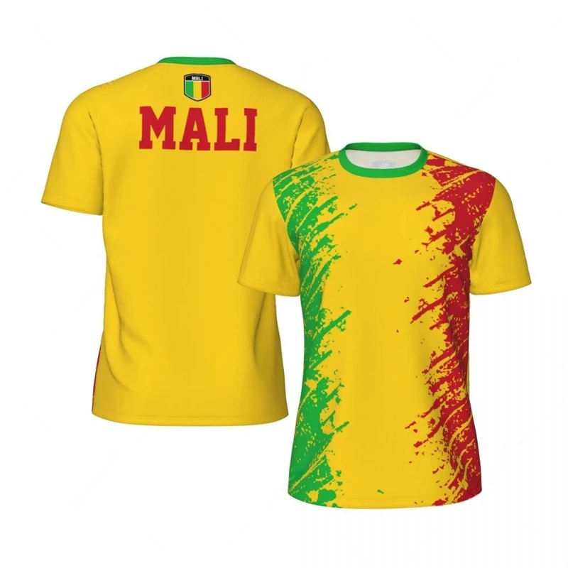 Mali Flag Graphic Mens Football Jersey Fashion National Emblem 3D Printed Sports T Shirt Casual Oversized Breathable Tees Tops