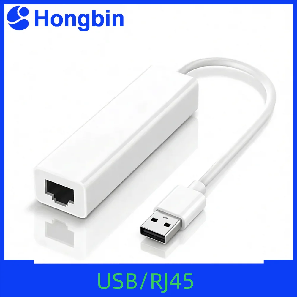 100M USB to RJ45 Network Card Adapter Cable-Free Wired Converter for Mobile Hotspots Desktops Laptops External Use