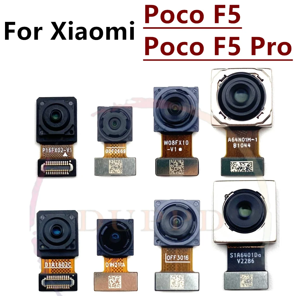 Front Back Main Camera For Xiaomi Poco F5 Pro F5Pro Frontal Facing Seilfie Small Primary Big Rear Camera Flex Cable