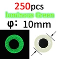250pcs green 10mm