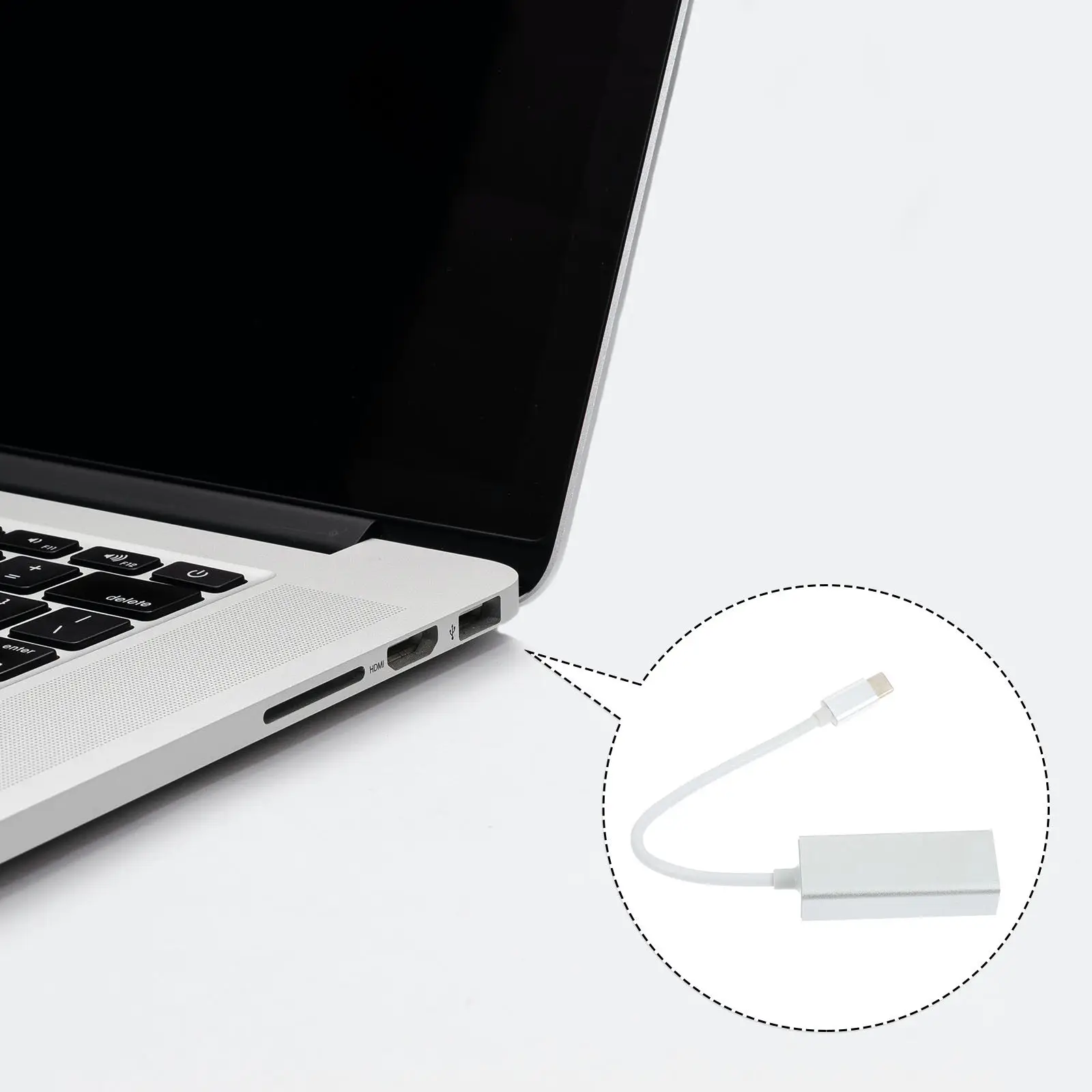 USB-C to RJ45 Ethernet Adapter 100Mbps Aluminum Portable Network Adapter for Laptop & Desktop