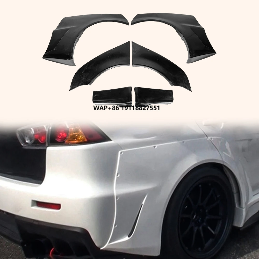 

For EVO 10 X CZ4A 07-16 VR Style Fiberglass Wide Rear Over Fender 6pc