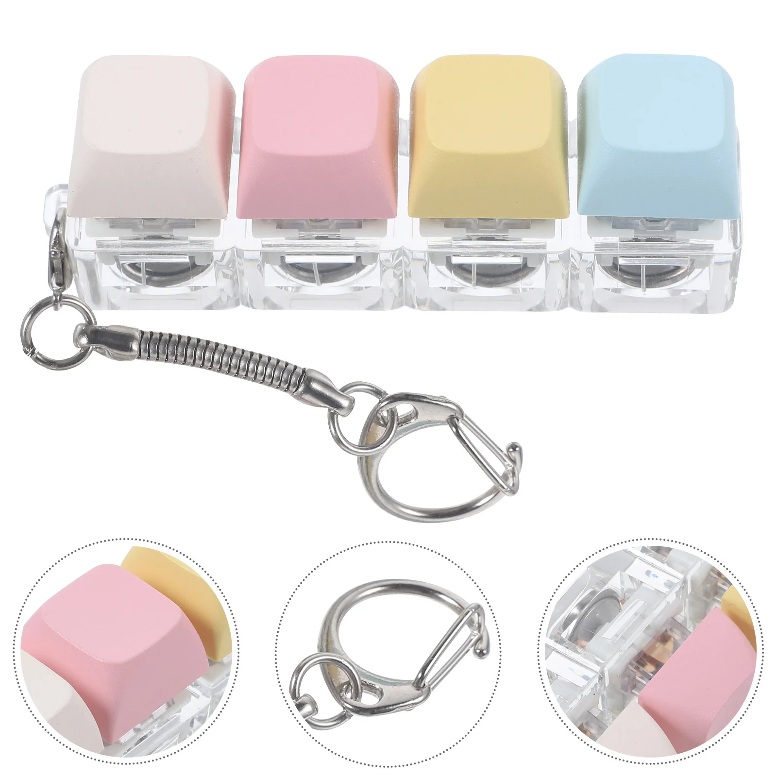 Decompression Tester Key Decorations Keyboard Toy Hanging For With LED Light Pendant Chain Fob