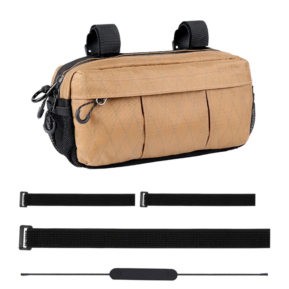 

Waterproof Bikepacking Bag Bike Handlebar Bag Easy Installation Lightweight Design Nylon Material For Adventure Riders
