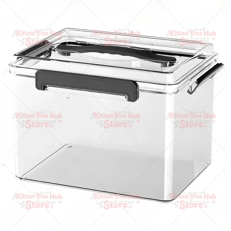 Professional Camera Storage Case, Transparent Acrylic Equipment Box with Handle, Shockproof Dustproof Container for Lens & Gear