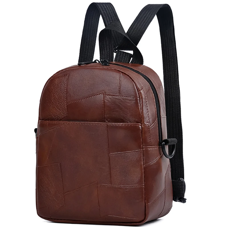 حقيبة ظهر جلدية ناعمة متعددة الاستخدامات وخفيفة الوزن وعصرية للرجال والنساء، حقيبة ظهر للسفر مع أشرطة كتف قابلة للتعديل #4