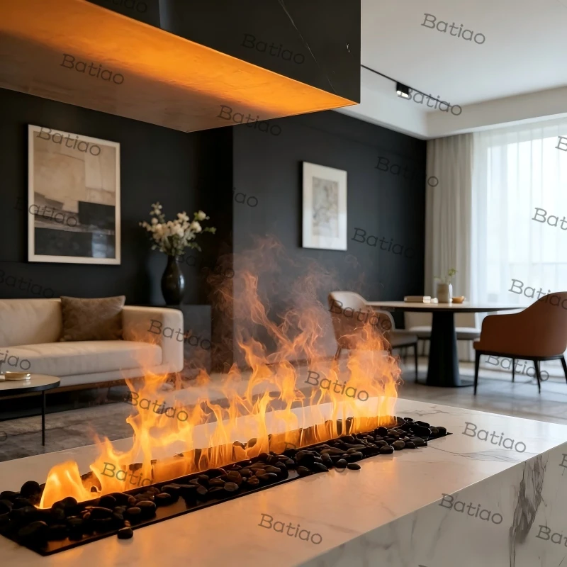 Home Use 3D Steam Mist Fireplace Low Noise 500ml/H Water Consumption LED Display kamini mist technology firebox emission firepit