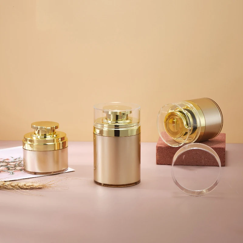 

30/50/100g Push-Type Pump Jars Cosmetic Lotion Refillable Bottle Travel Portable Empty Acrylic Cream Container DIY Packaging