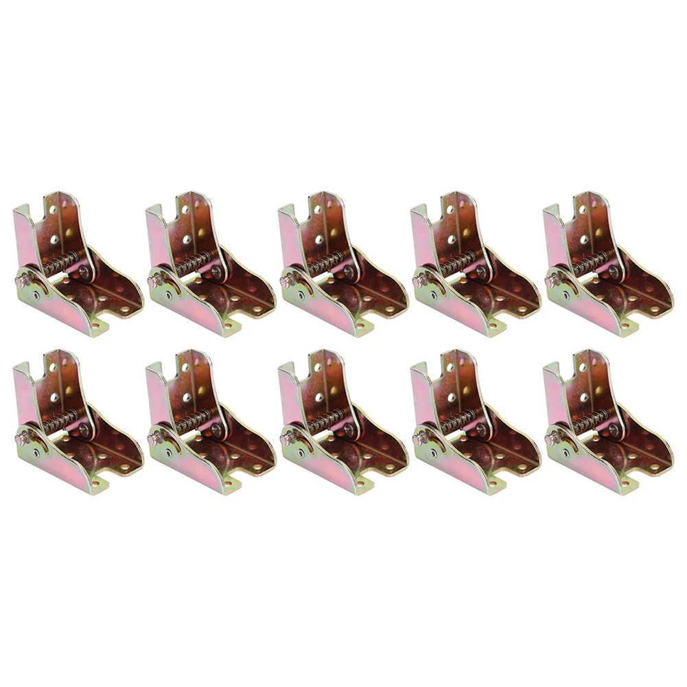 10Pcs Self-Locking Hinge Folding Hinges Heavy Duty Table Leg Hinges Table Leg Support Bracket for Table Bed Workbench