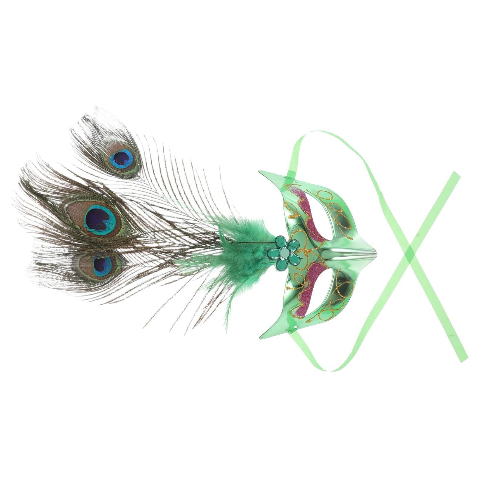 

Peacock Venetian Half Masquerade Mask Glitter Plume for Masquerade Ball Halloween Costume Carnival Party Women