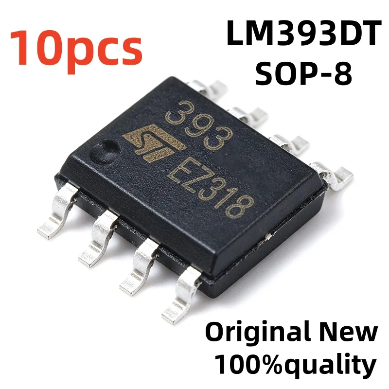 10pcs SMD LM393DT 393 SOP-8 voltage comparator IC chip LM393 100% brand new original genuine product