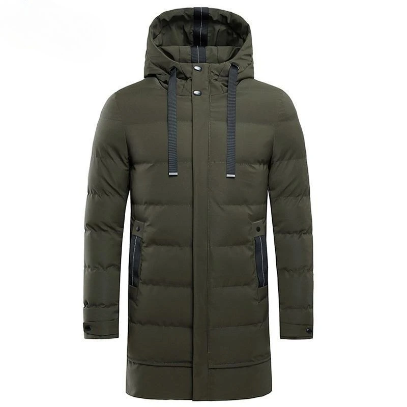 เสื้อโค้ทผ้าฝ้ายมีฮู้ดสำหรับผู้ชาย หนาขึ้นเพื่อความอบอุ่นในฤดูหนาว ป้องกันความหนาวเย็น ​