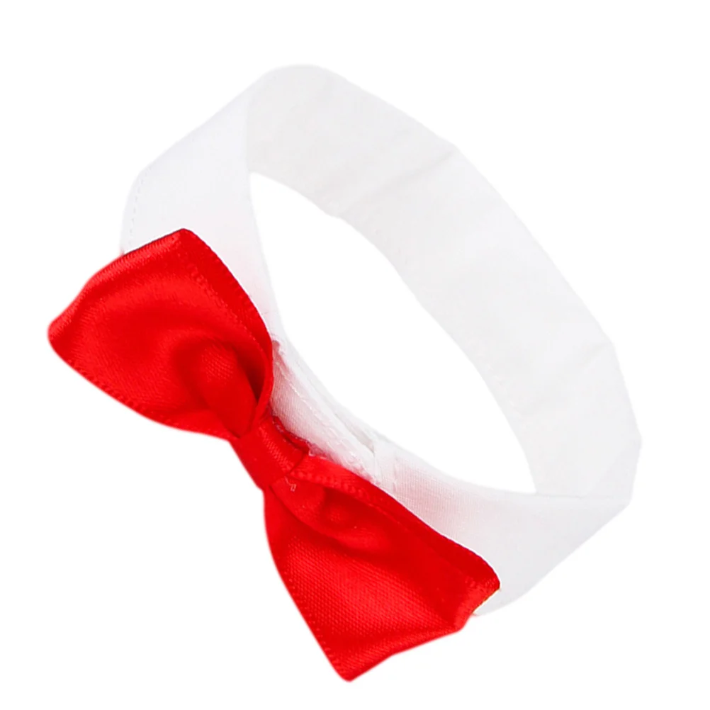 

Red Bowknot Cat Collar Fabric Durable Comfortable Size S White Pet Supplies Party Decoration Lovely Cat Bow Tie