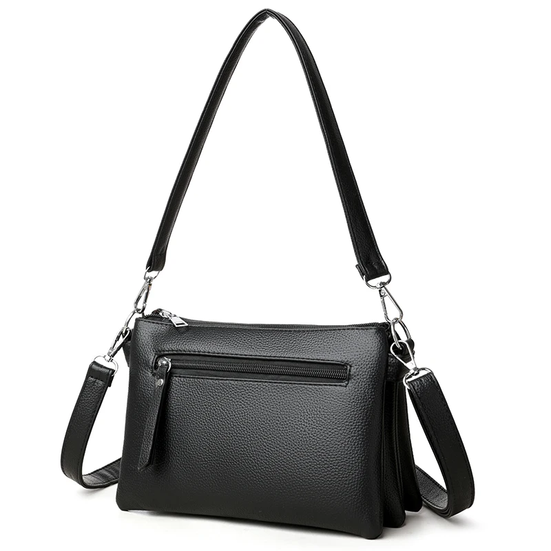 2024 Simple Women Messenger Bags Female Crossbody Bag PU Leather Vintage Shoulder Bags Casual Travel Small Purse and Handbag Sac