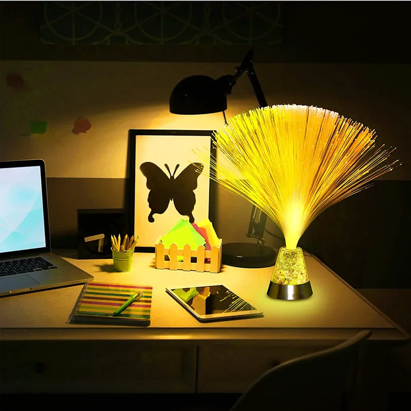 7 colori lampada in fibra ottica USB cielo stellato luce LED luce da tavolo luminosa decorazione creativa per le vacanze per la casa/Bar/caffè Decor