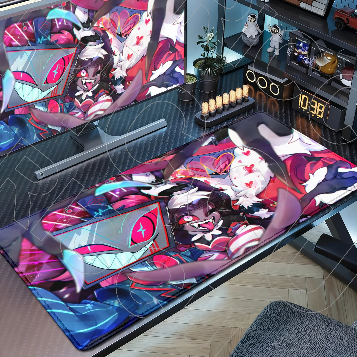 

XXL Anime H-Hazbin Hotel Rug Mouse pad Natural rubber computer PC accessories keyboard large Desk Mat coaster PC carpet Mousepad