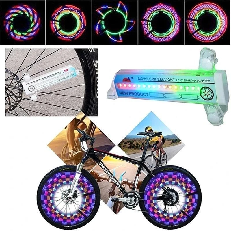 3D Bicycle Spoke LED Neon Lights Bike Motorcycle light For Cycling Safety Warning Motocross Wheel Color Hot Wheels Accessories