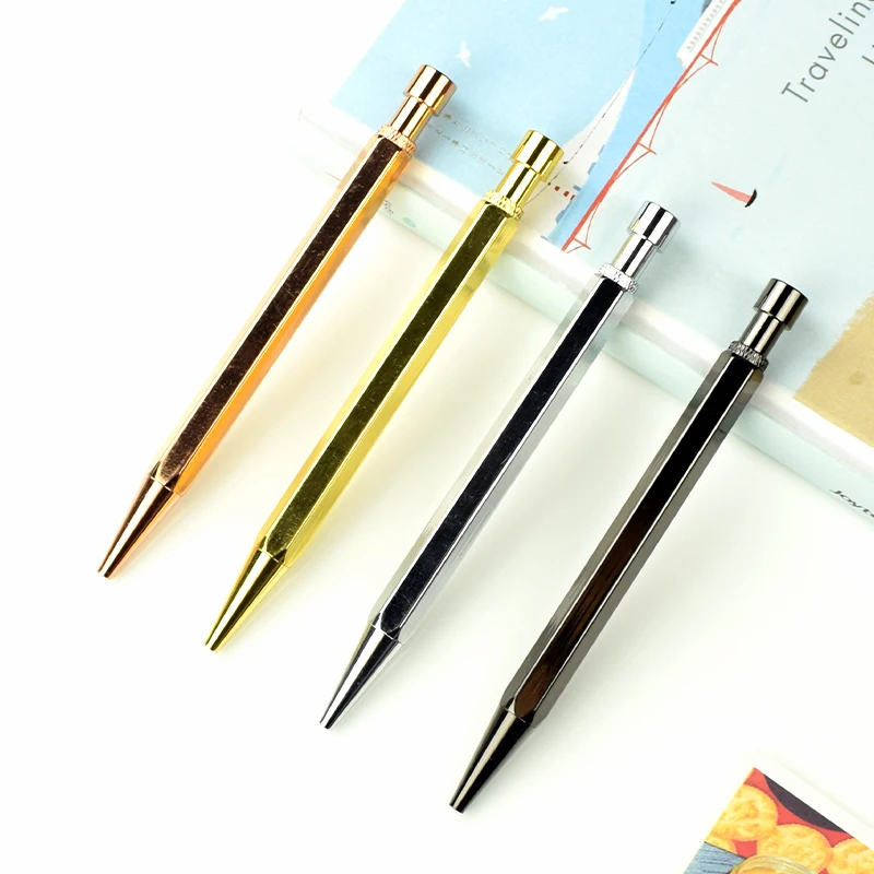 Brass Pen Luxury High Quality Grade Gloden Copper Metal Gel Ballpoint Pens School Stationery Office Supplies Business Signature